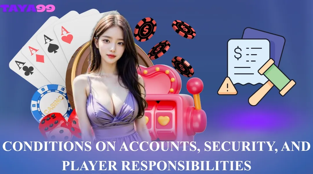 Conditions on accounts, security, and player responsibilities