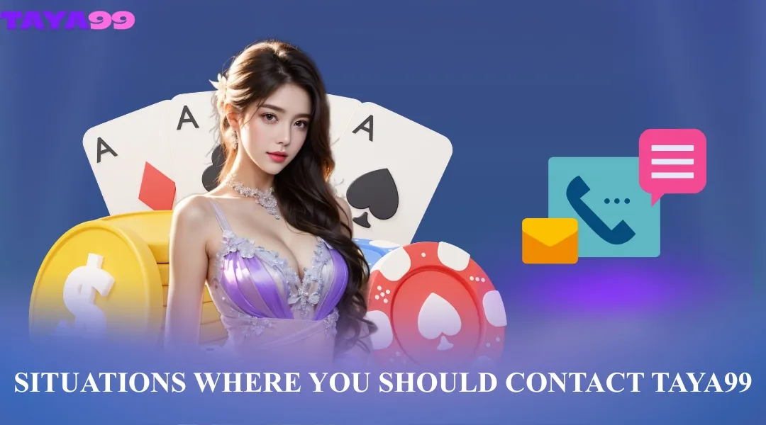 Situations where you should contact TAYA99