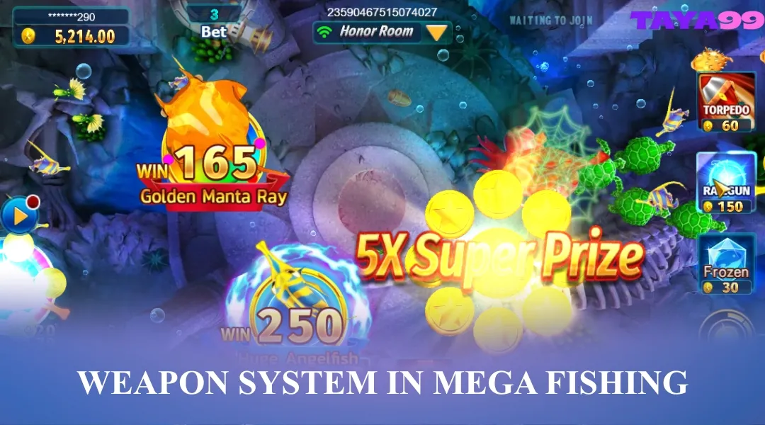 Weapon system in Mega Fishing